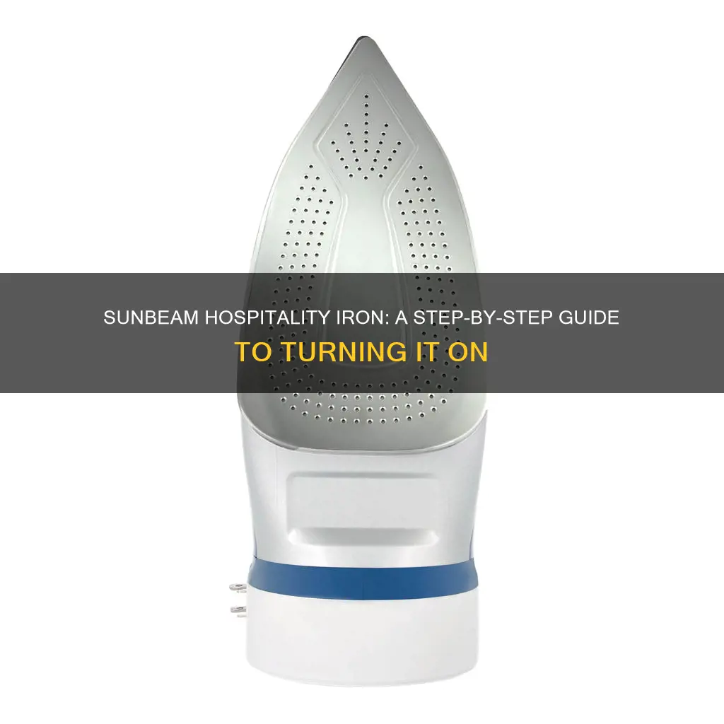 how to turn on sunbeam hospitality iron