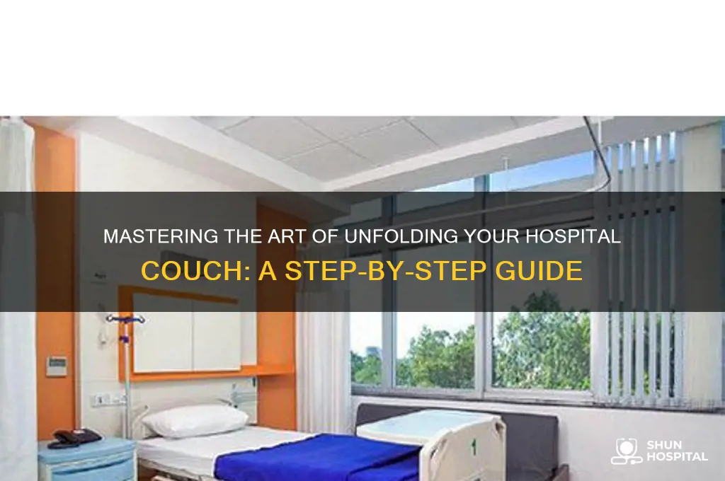 how to unfold hospital couch