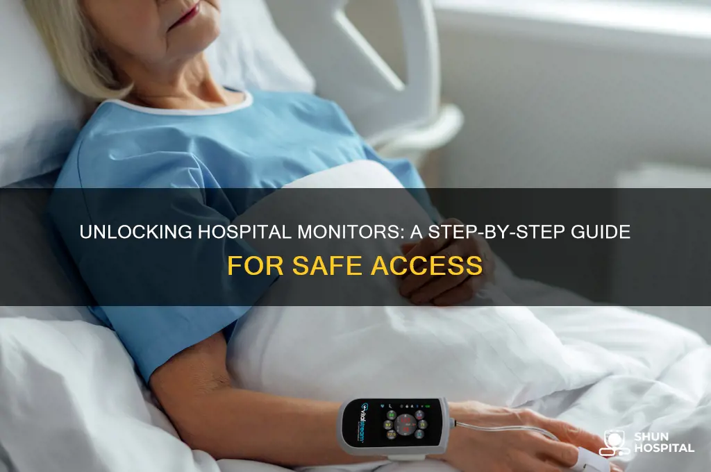 how to unlock hospital monitor