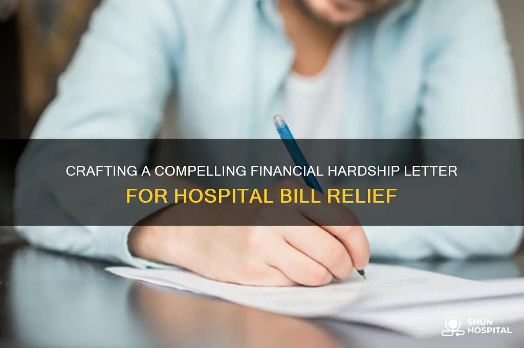 how to write a financial hardship letter to hospital