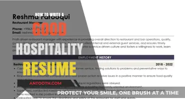 Crafting a Winning Hospitality Resume