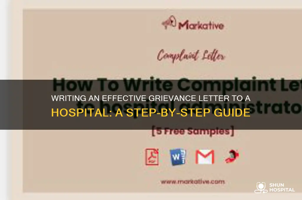 how to write a grievance letter to a hospital
