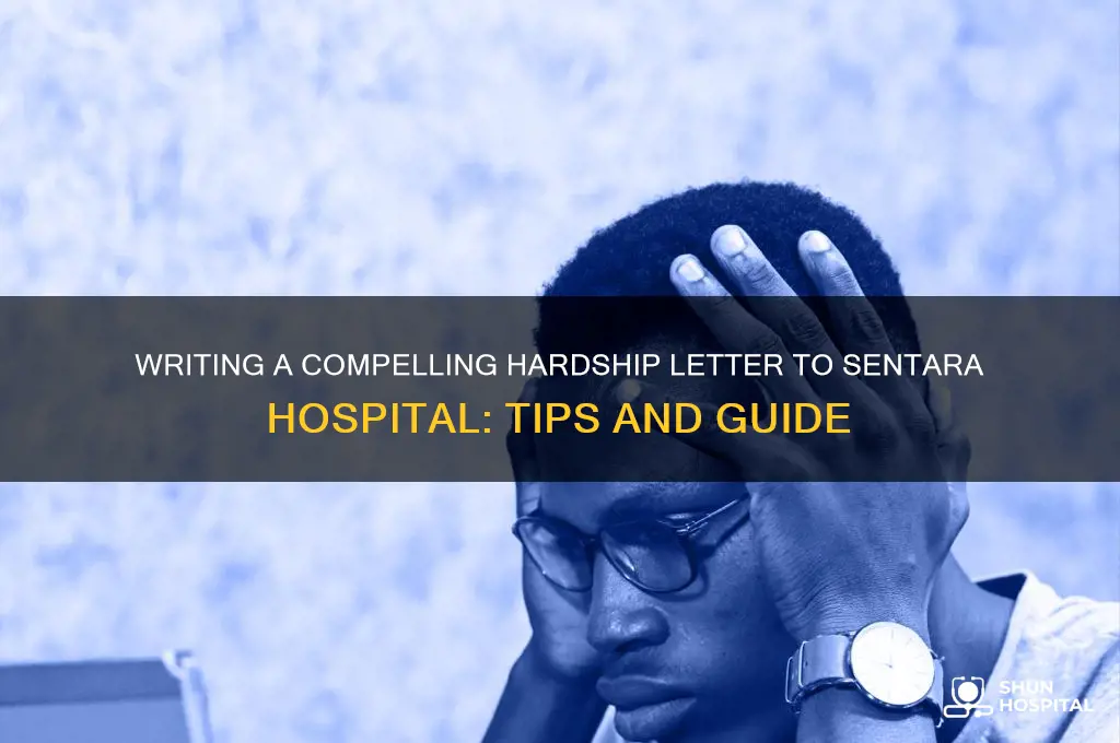 how to write a hardship letter to sentara hospital