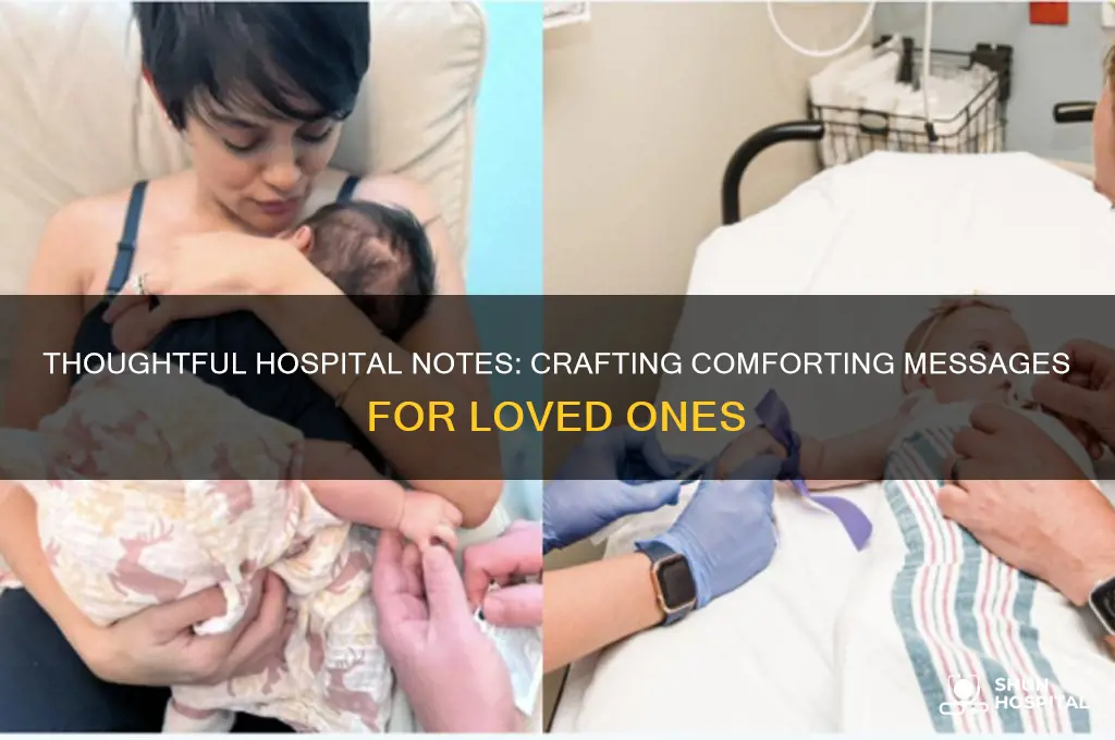 how to write a note for someone in the hospital