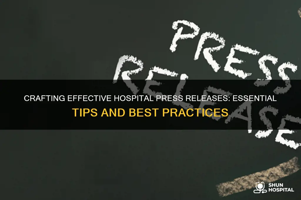 how to write a press release for a hospital