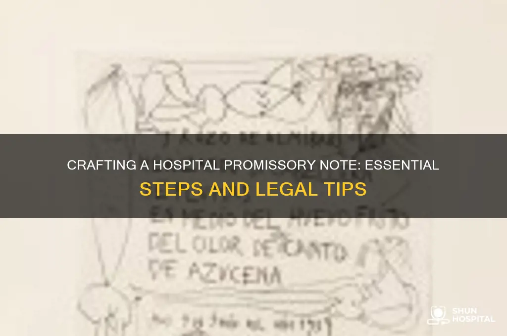 how to write a promissory note for the hospital