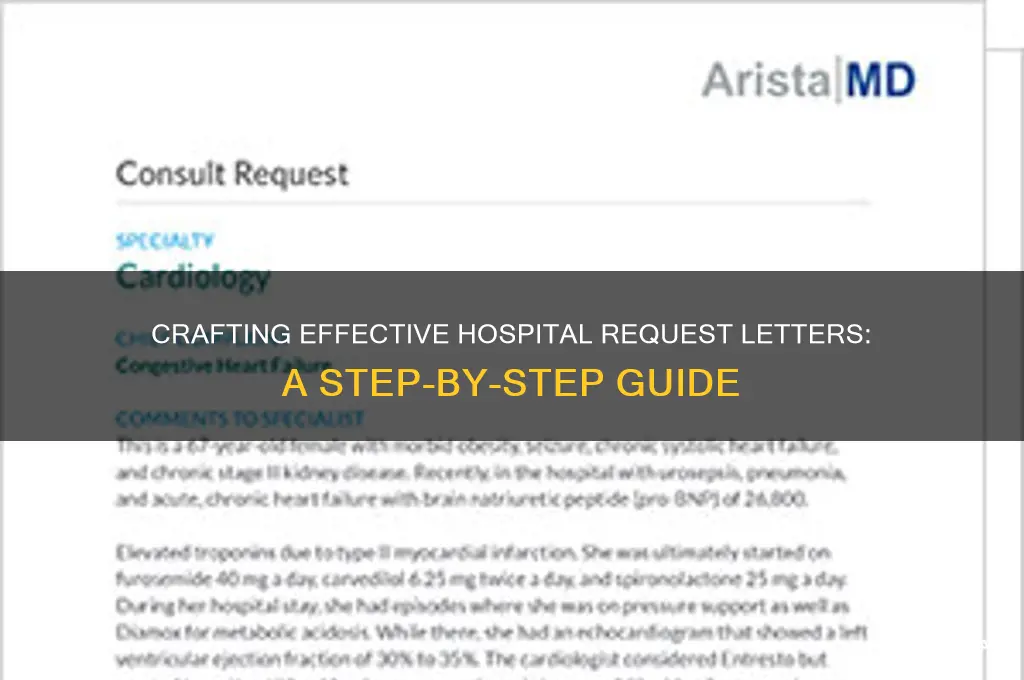 how to write a request letter to a hospital