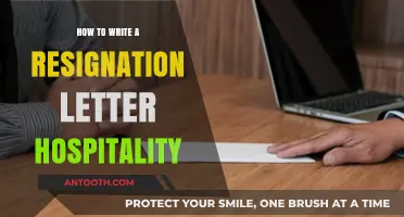 Crafting a Resignation Letter in Hospitality