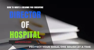 Crafting a Winning Executive Director Resume for Hospital Leadership