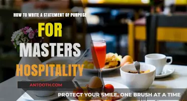 Crafting a Compelling Statement of Purpose for Masters in Hospitality