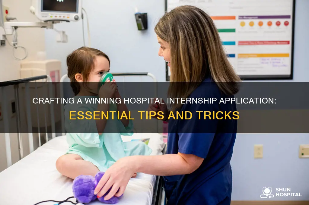 how to write an application for internship in hospital