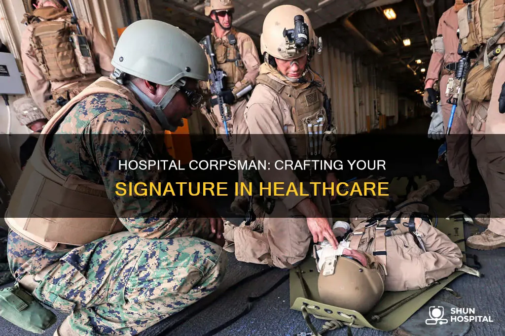 how to write hospital corpsman with name