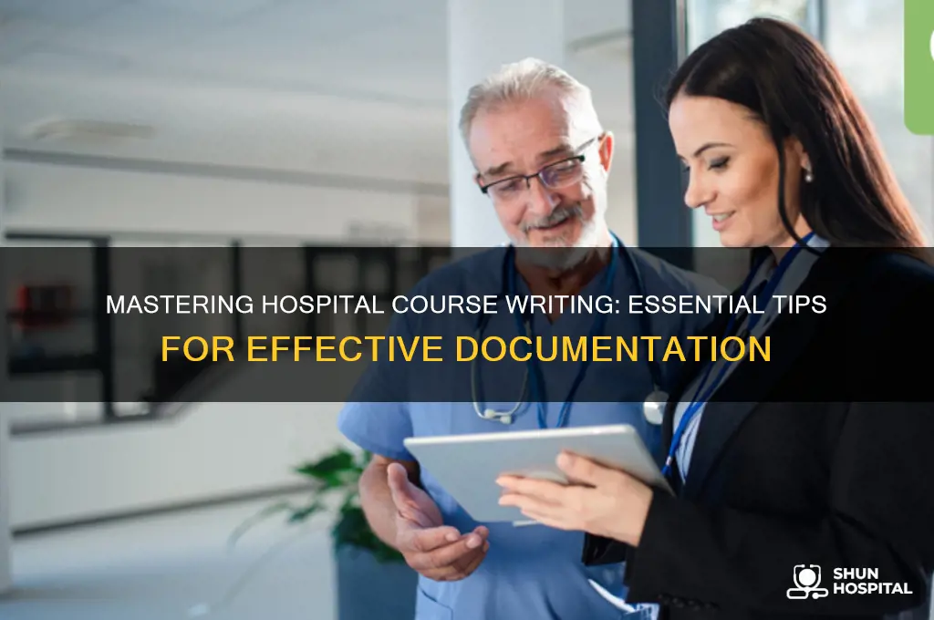 how to write hospital course