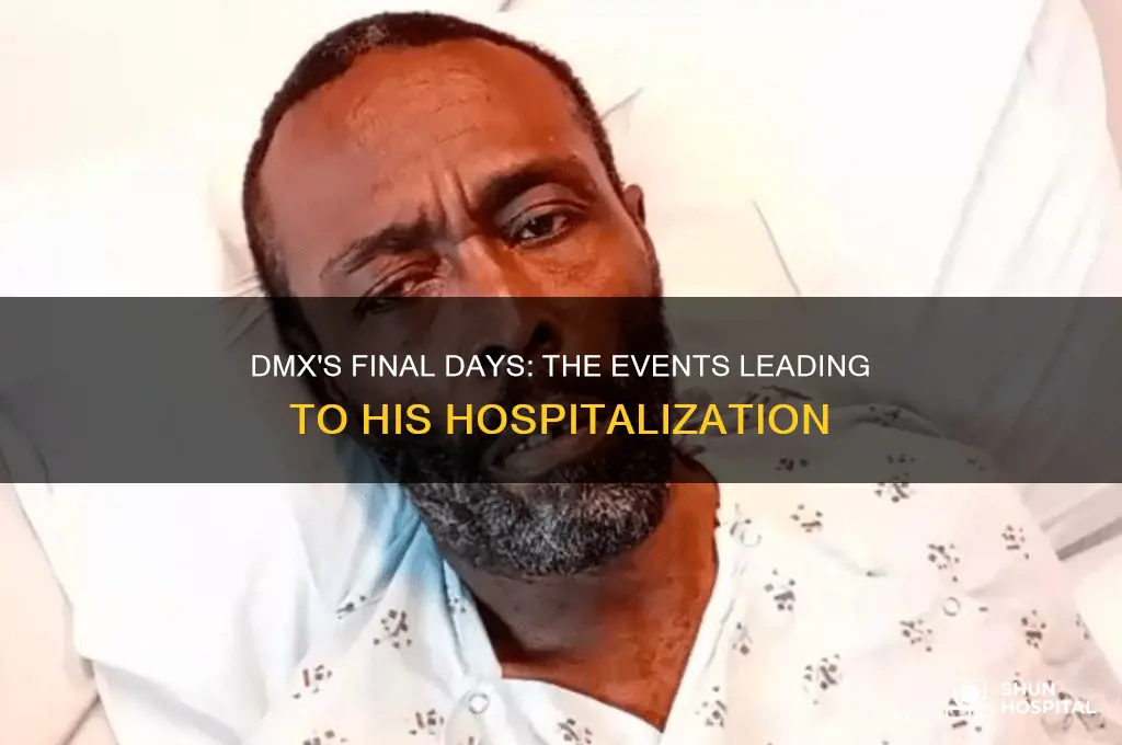 how was dmx hospitalized