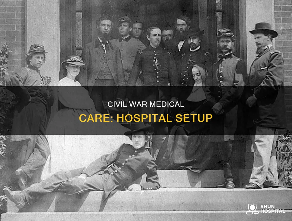 how were civil war hospitals set up