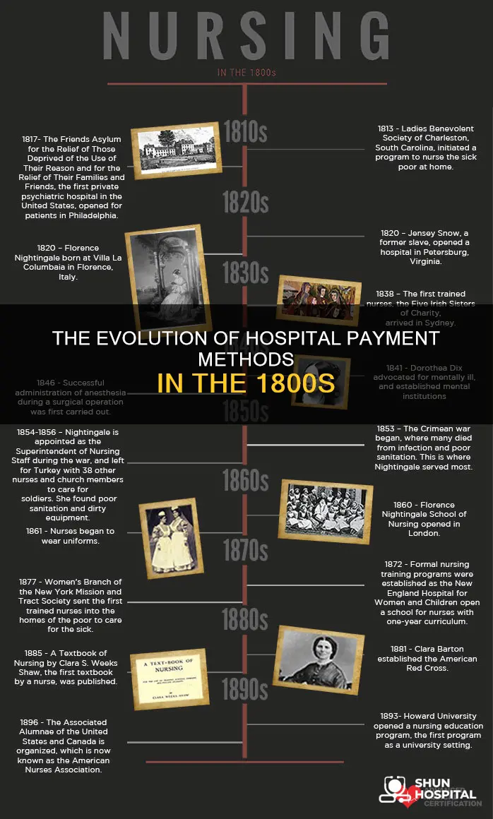 how were hospitals paid in the 1800s