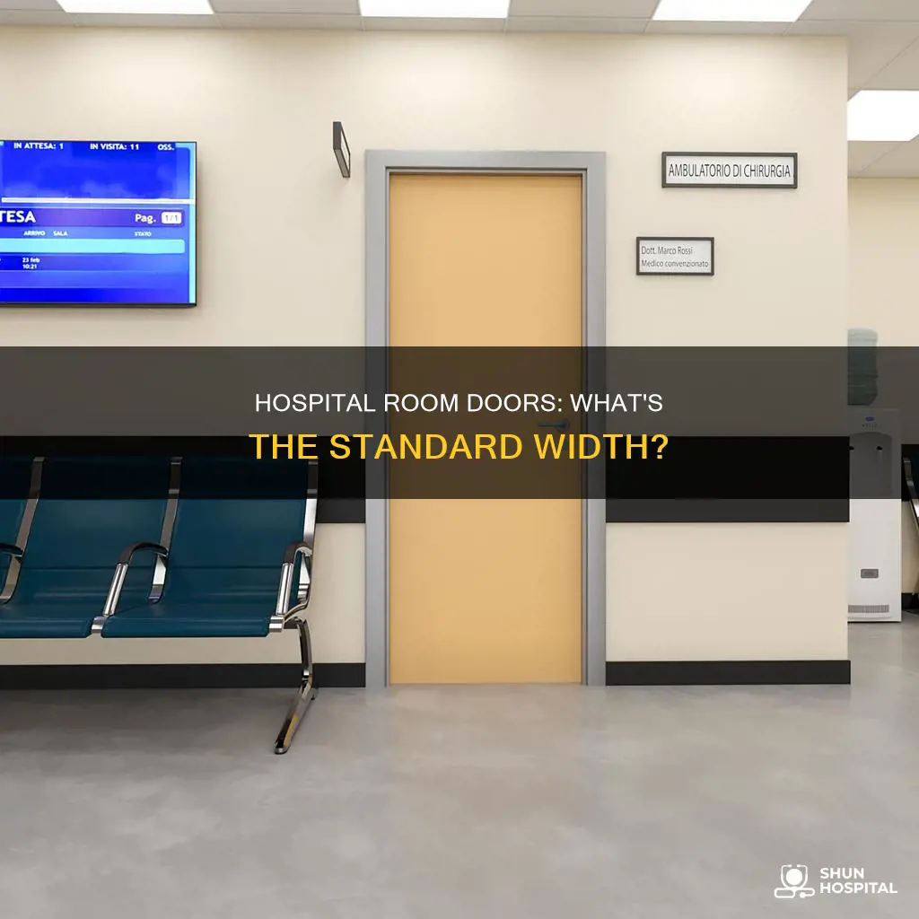 how wide is a hospital room door
