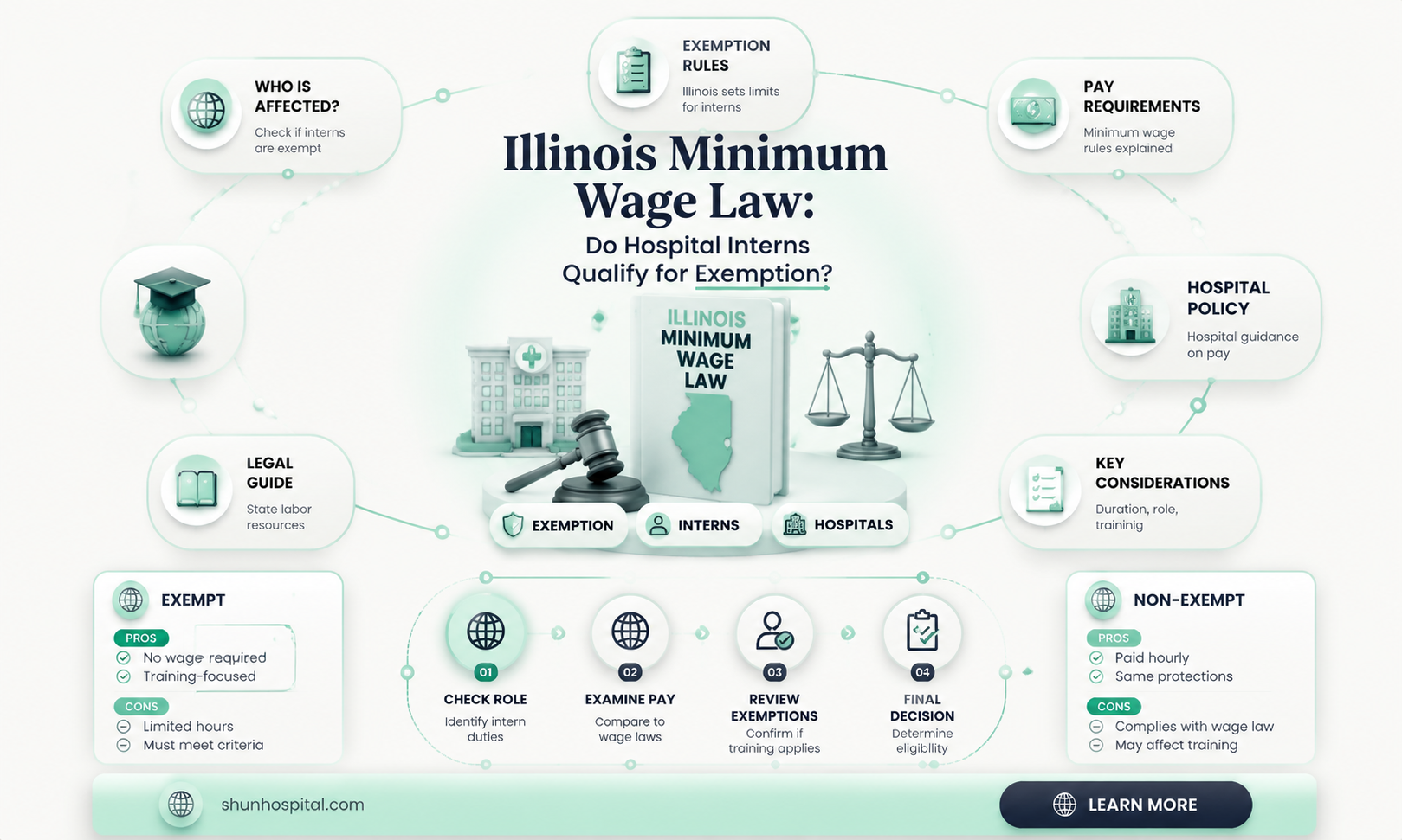 are hospital interns exempt from minimum wage law in illinois