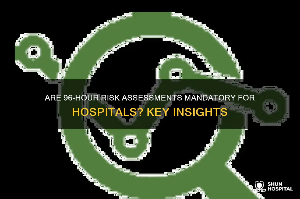 is a 96 hour risk assessment mandatory for hospitals