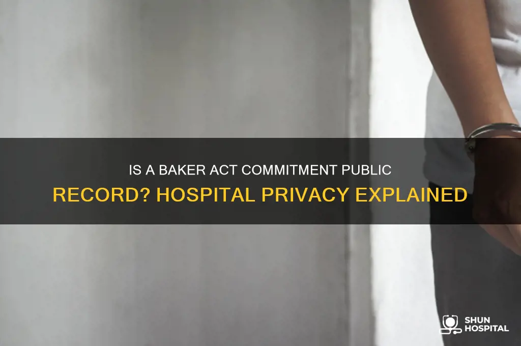is a baker act public record if commited by hospital
