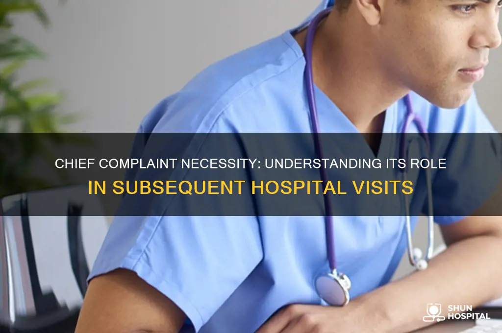 is a chief complaint required for subsequent hospital visits