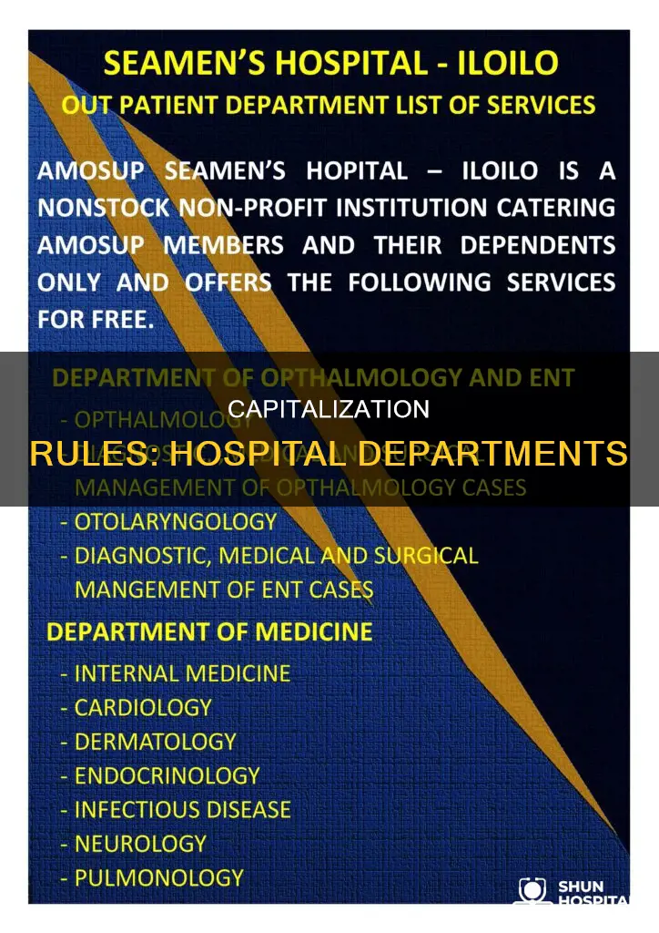 is a department in the hospital capitalized