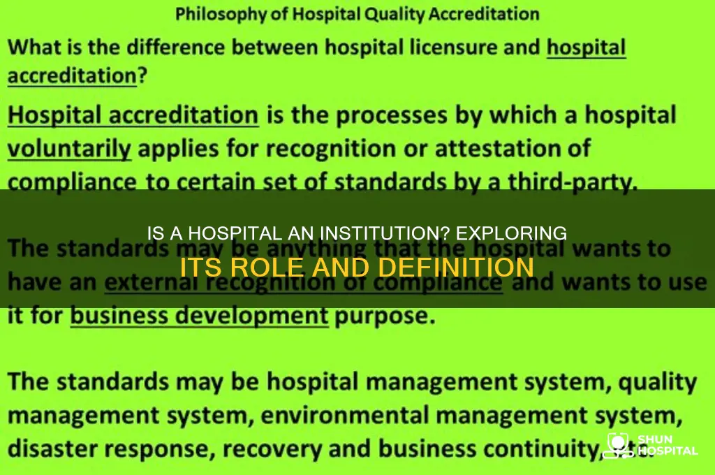 is a hospital an institution