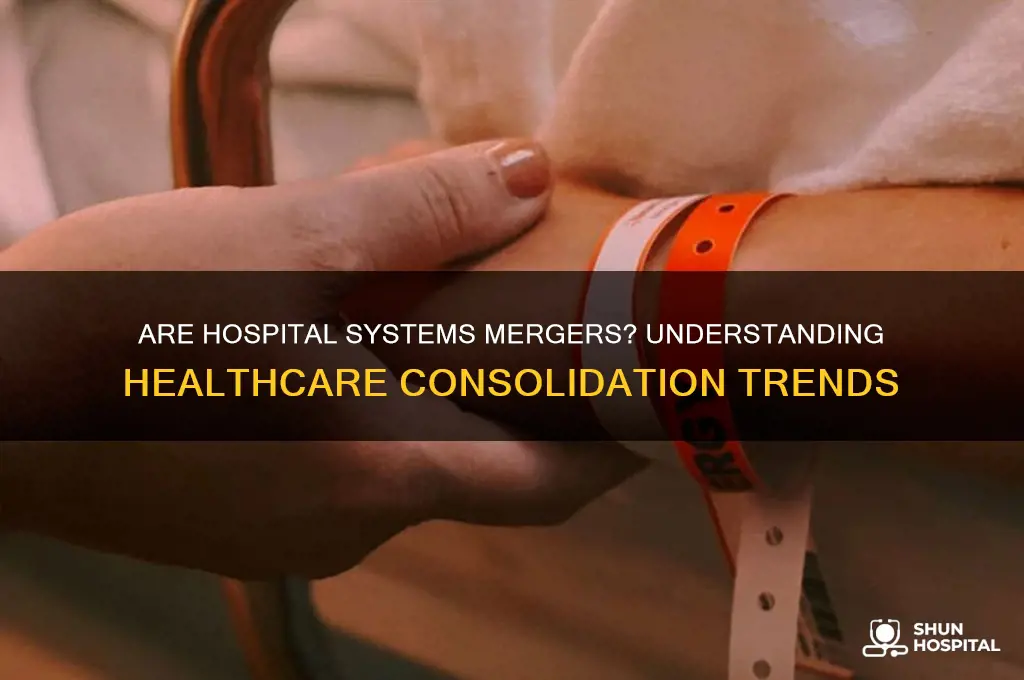 is a hospital system an example of a merger