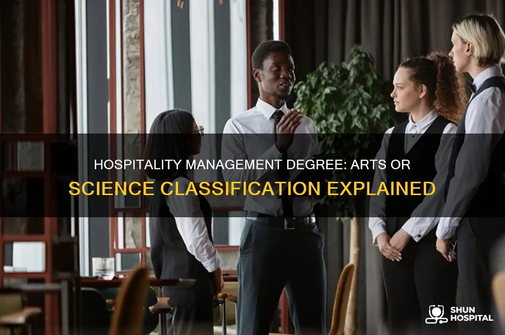 is a hospitality management degree in arts or science
