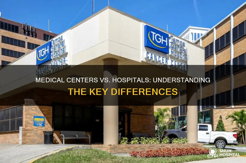 is a medical center and a hospitas the same thing