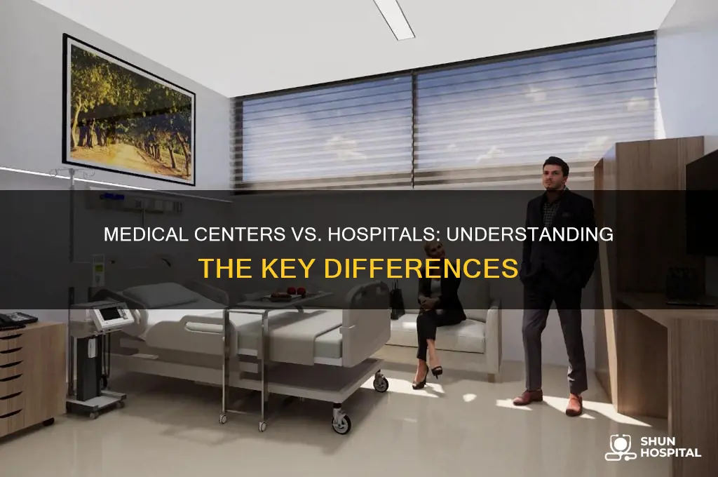 is a medical center the same as a hospital