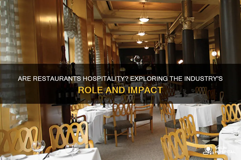 is a restaurant considered hospitality