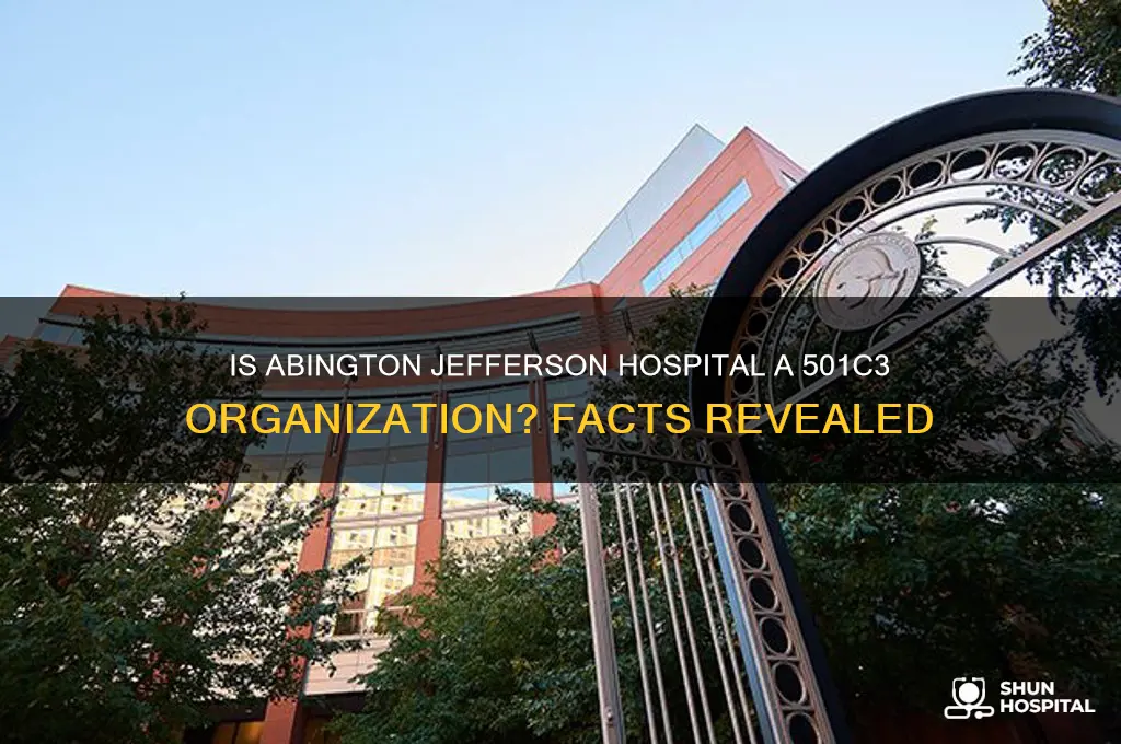 is abington jefferson hospital 501c3