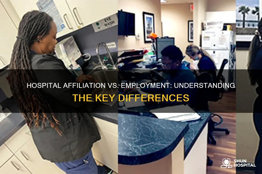 is affiliated with a hospital the same as employees