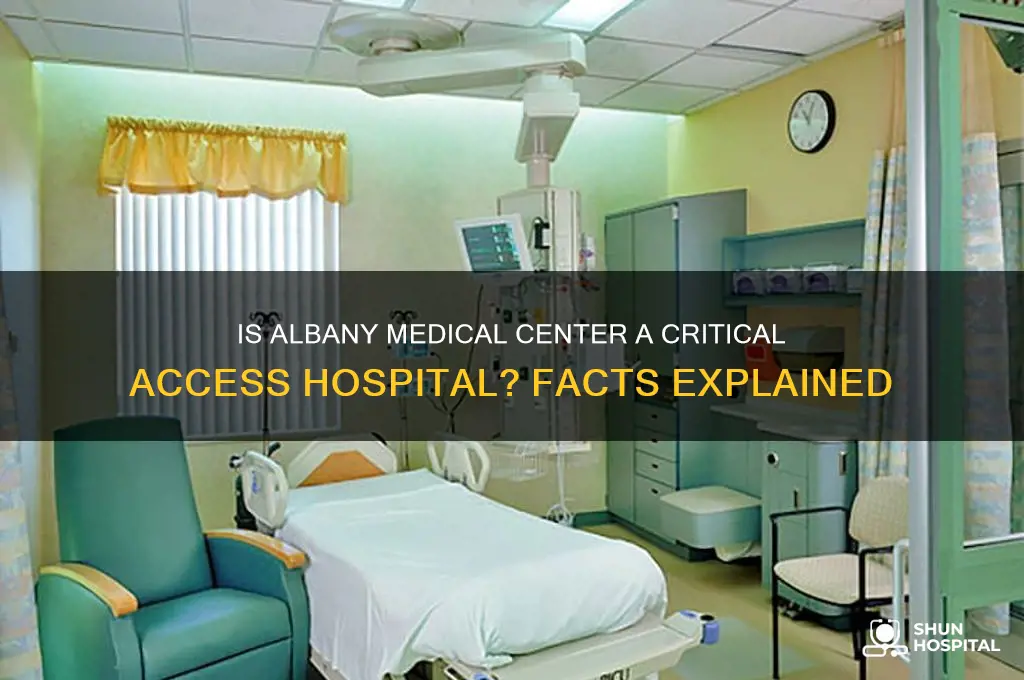 is albany medical center hospital a critical access hospital