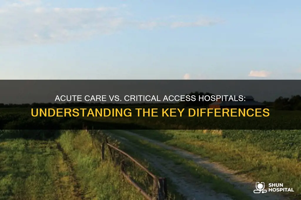 is an acute care hospital same as critical access hospital