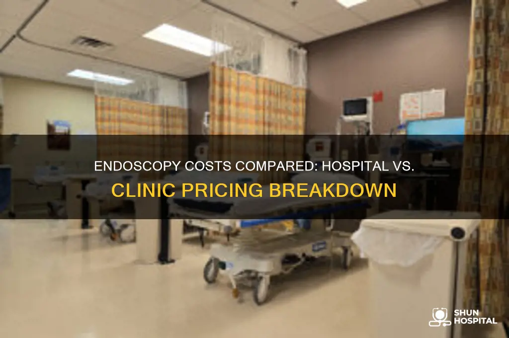 is an endoscopy cheaper at a hospital or clinic