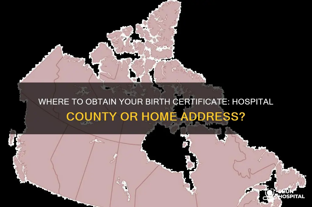 is birth certificate in county of hospital or address