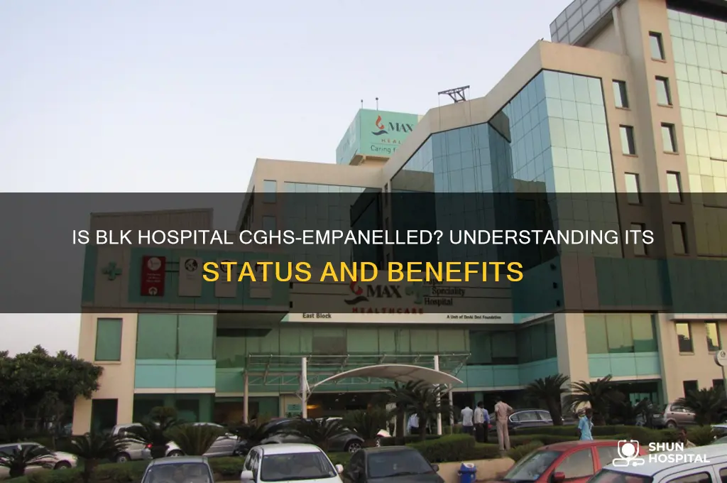 is blk hospital under cghs