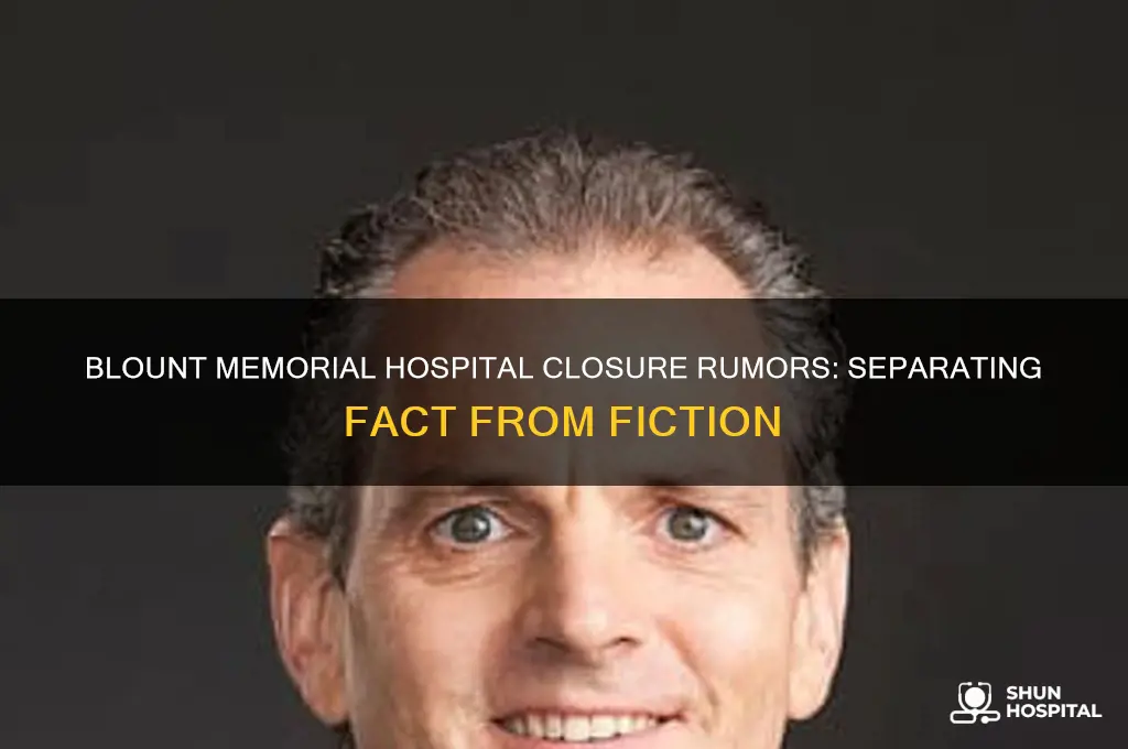 is blount memorial hospital closing