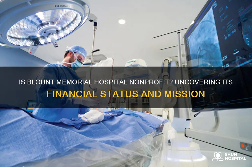 is blount memorial hospital nonprofit