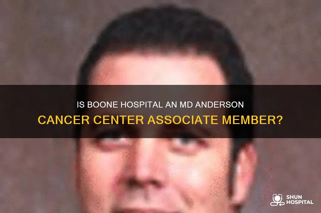 is boone hospital associate member of md andeerson cancer center