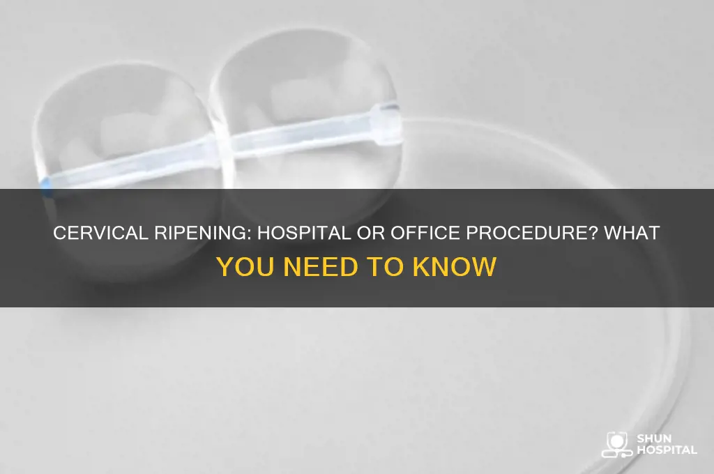 is cervical ripening performed in the hospital or the office