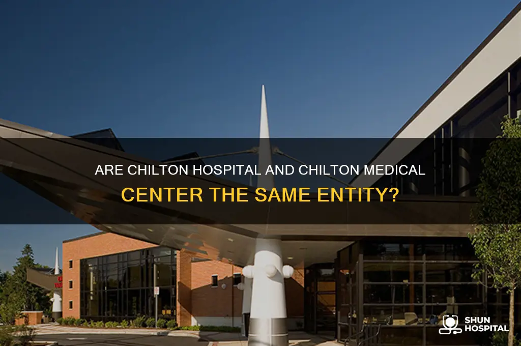 is chilton hospital and chilton medical center the same
