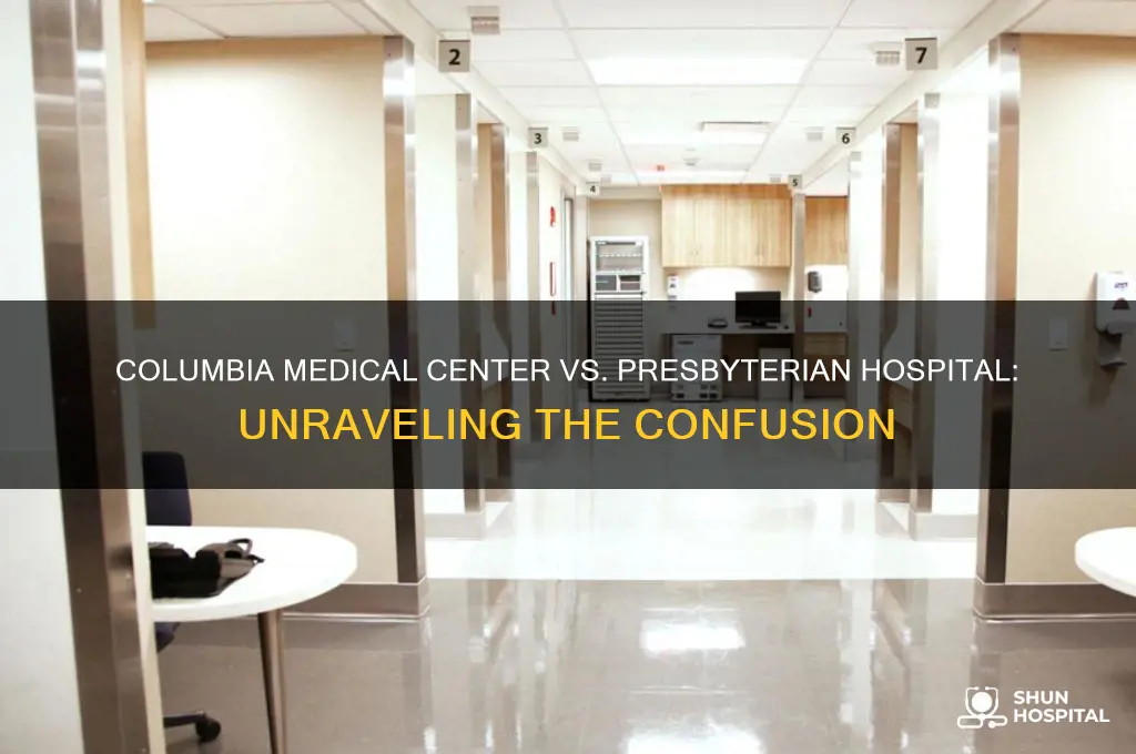 is columbia medical center the same as columbia presbyterian hospital