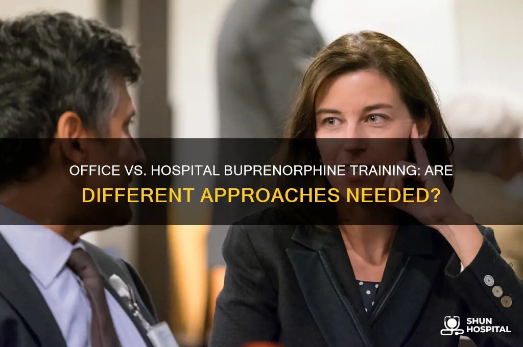 is differnt training required in ofice vs hospital buprenorphine training