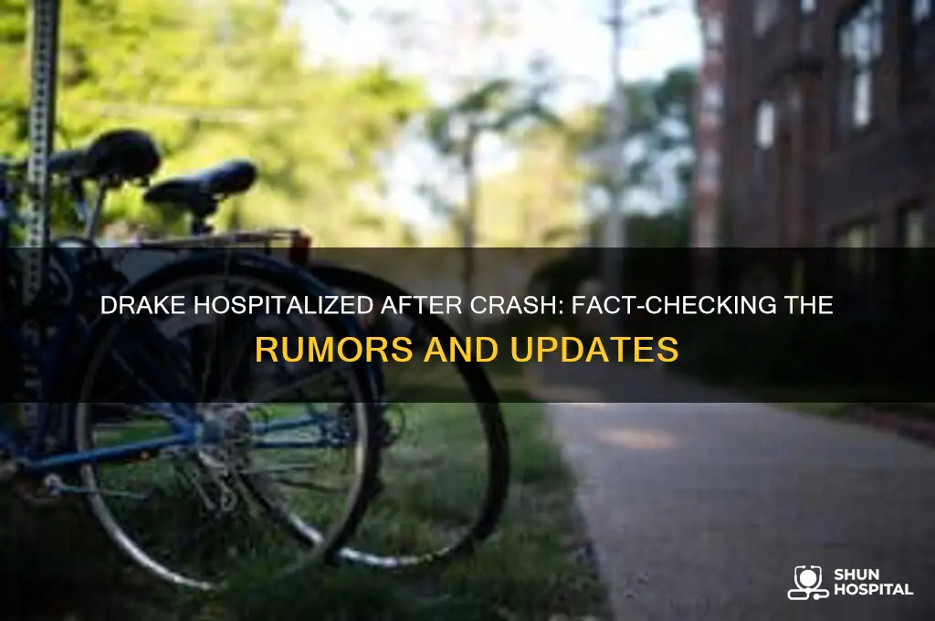 is drake in the hospital because of a crash