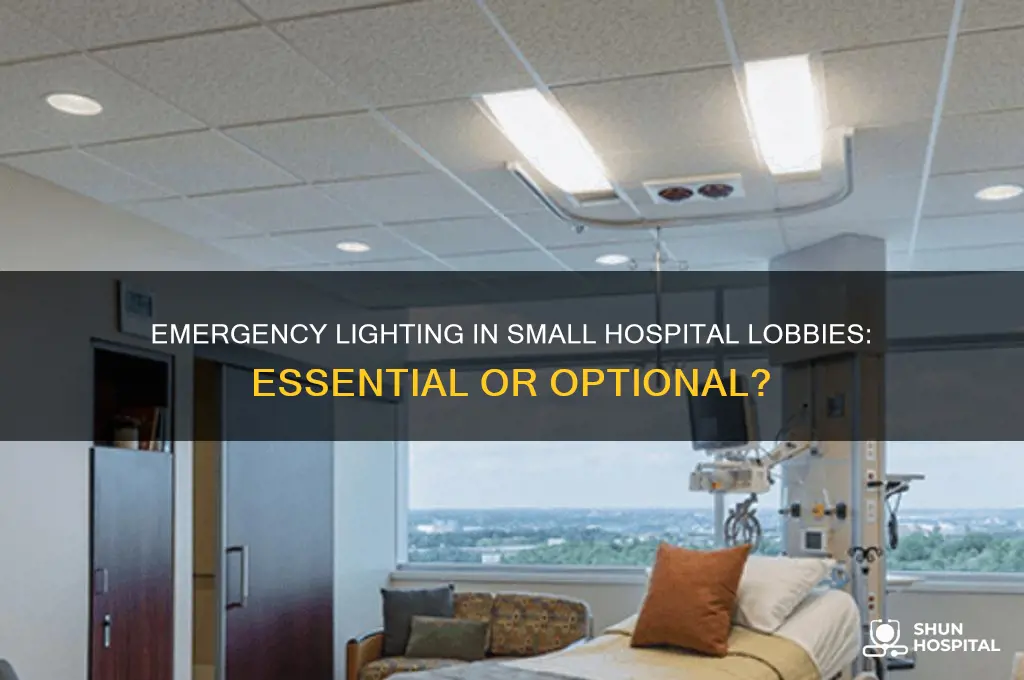 is emergency lighting required in a small hospital lobby