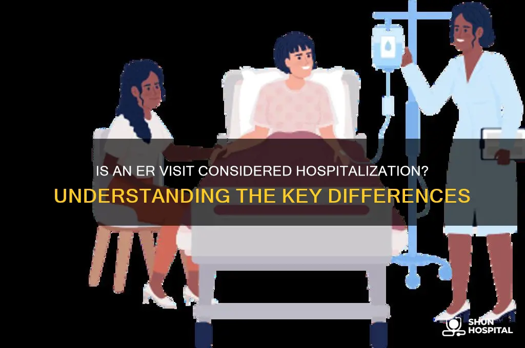 is er visit considered hospitalization