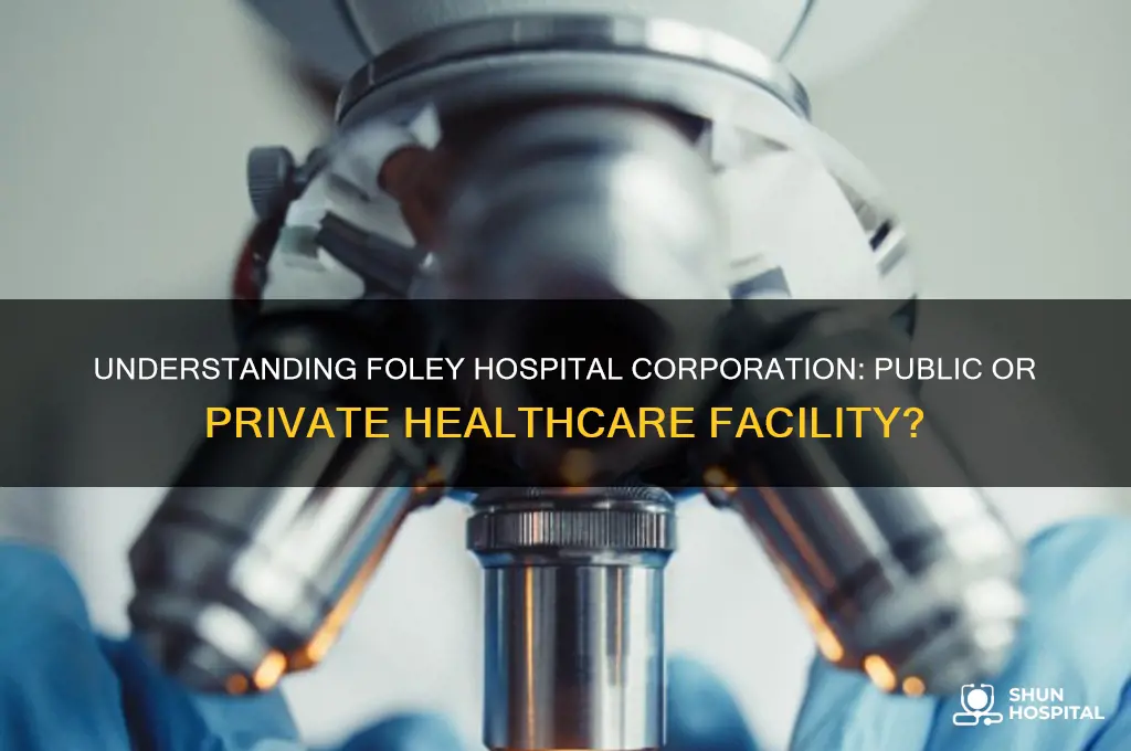 is foley hospital corporation a public or private hospital